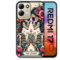 Coque pour Redmi 17 et 17C 4G 5G tete de mort lovers
