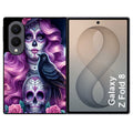 Coque pour Z FOLD 8 tete de mort calavera et corbeau