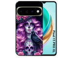 Coque pour Pixel 10 / 11 / PRO / XL tete de mort calavera et corbeau