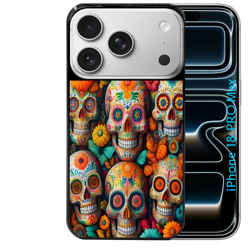 Coque pour Iphone 18 / PRO / PRO MAX / 18E mort mexicaine papillon