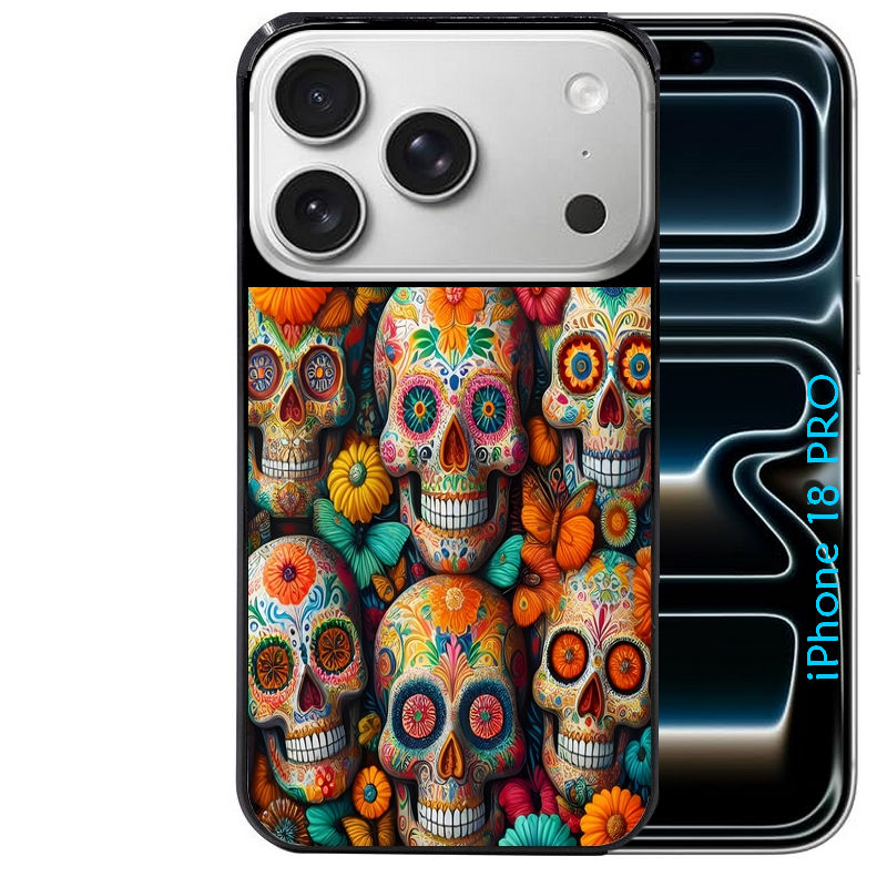 Coque pour Iphone 18 / PRO / PRO MAX / 18E mort mexicaine papillon