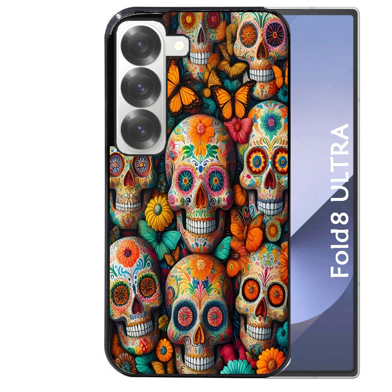 Coque pour Z FOLD 8 ULTRA mort mexicaine papillon