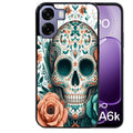 Coque pour Oppo A6 A6 A6K mort mexicaine turquoise
