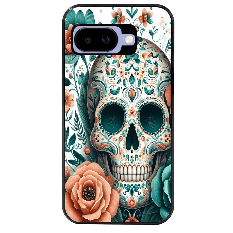 Coque pour Pixel 8A 9A 10A mort mexicaine turquoise