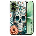 Coque pour Iphone 18 / PRO / PRO MAX / 18E mort mexicaine turquoise