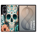 Coque pour Z FOLD 8 mort mexicaine turquoise