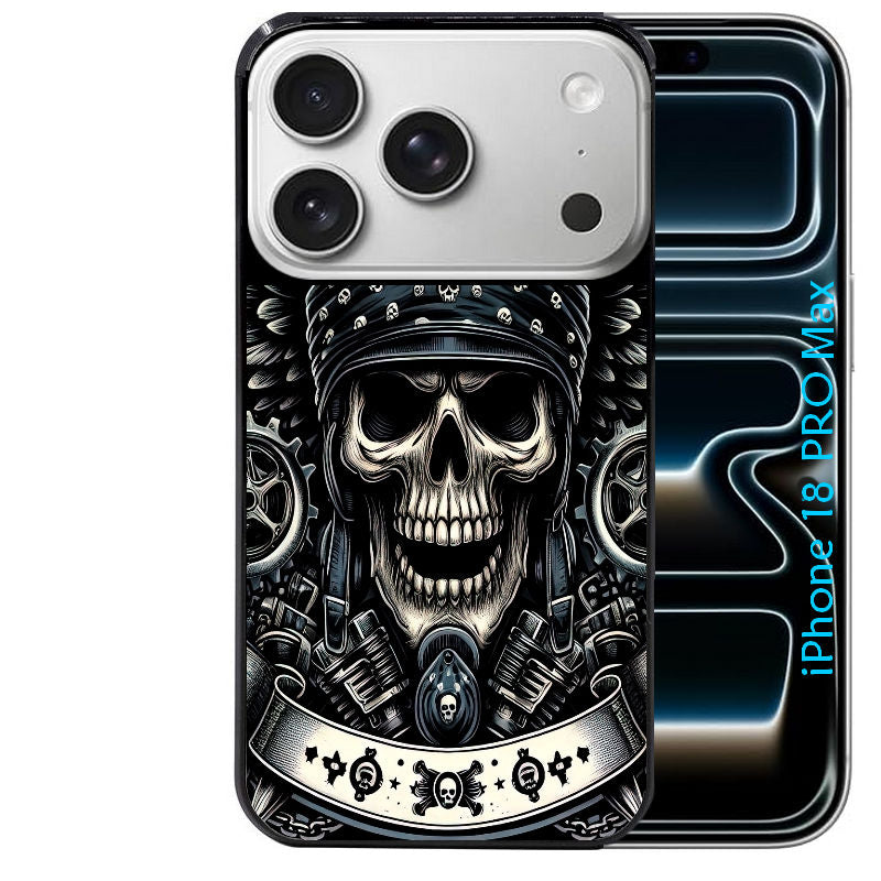 Coque pour Iphone 18 / PRO / PRO MAX / 18E mort motard