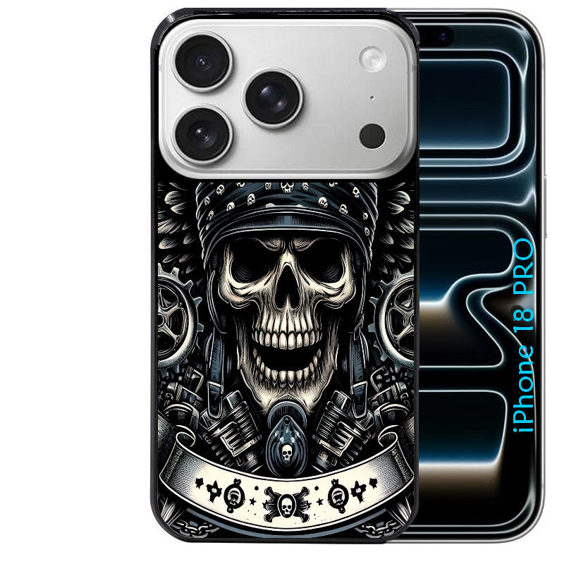 Coque pour Iphone 18 / PRO / PRO MAX / 18E mort motard