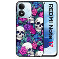 Coque pour Redmi Note 17 et PRO 4G 5G Max tete de mort violet
