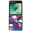Coque pour Z FLIP 6 7 8 tete de mort violet