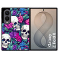 Coque pour Z FOLD 8 tete de mort violet