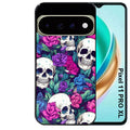 Coque pour Pixel 10 / 11 / PRO / XL tete de mort violet