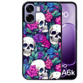 Coque pour Oppo A6 A6 A6K tete de mort violet