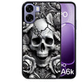Coque pour Oppo A6 A6 A6K tete de mort fleur