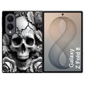 Coque pour Z FOLD 8 tete de mort fleur