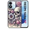 Coque pour Redmi Note 17 et PRO 4G 5G Max tete de mort pastel