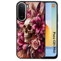Coque pour POCO C81 PRO tete de mort skull plume