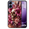 Coque pour Oppo A6 A6 A6K tete de mort skull plume