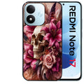 Coque pour Redmi Note 17 et PRO 4G 5G Max tete de mort skull plume