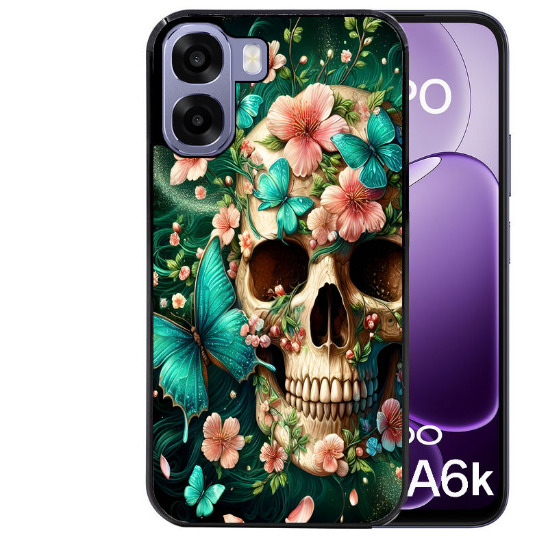 Coque pour Oppo A6 A6 A6K tete de mort skull printemps