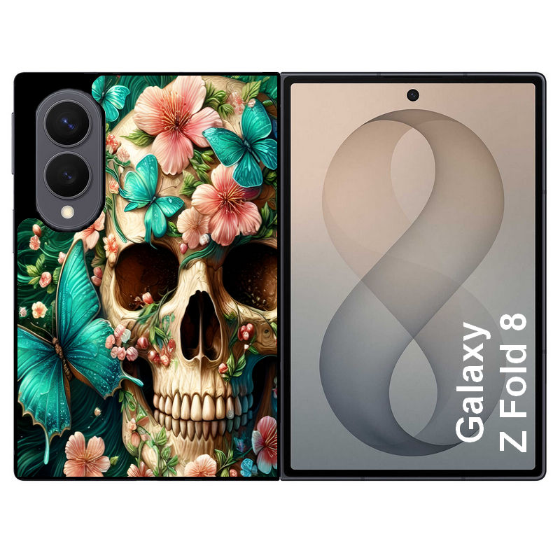 Coque pour Z FOLD 8 tete de mort skull printemps