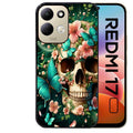 Coque pour Redmi 17 et 17C 4G 5G tete de mort skull printemps