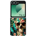 Coque pour Z FLIP 6 7 8 tete de mort skull printemps