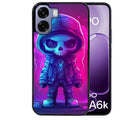 Coque pour Oppo A6 A6 A6K tete de mort skull fluo