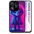 Coque pour Honor 600 SMART tete de mort skull fluo
