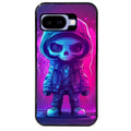 Coque pour Pixel 8A 9A 10A tete de mort skull fluo