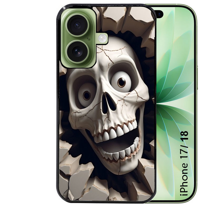 Coque pour Iphone 18 / PRO / PRO MAX / 18E mort squelette smile