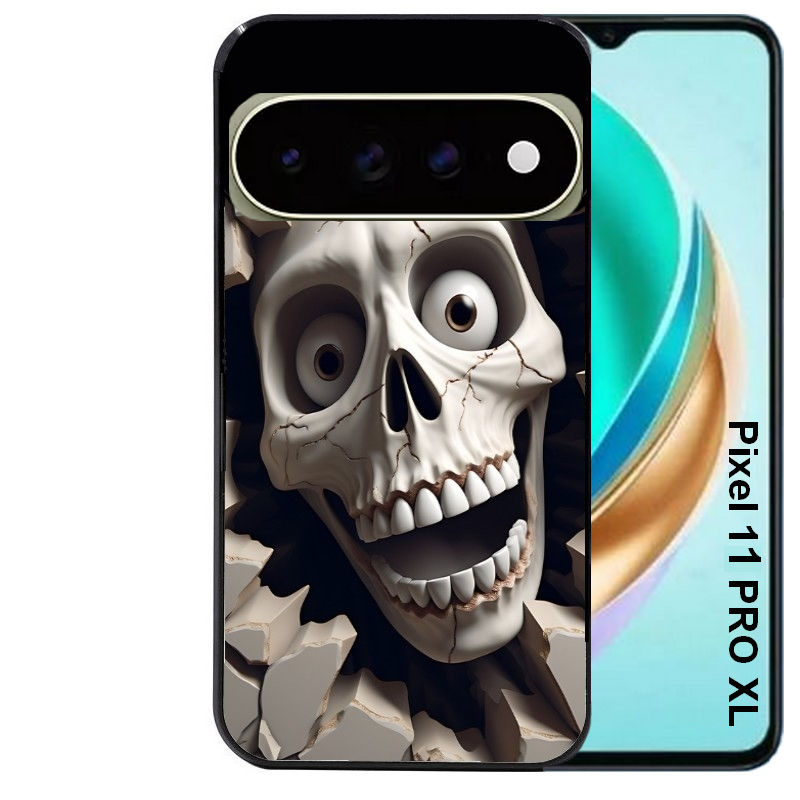 Coque pour Pixel 10 / 11 / PRO / XL mort squelette smile
