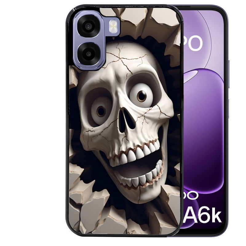 Coque pour Oppo A6 A6 A6K mort squelette smile