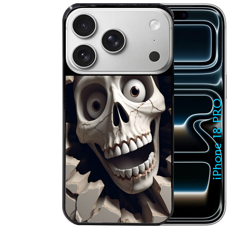 Coque pour Iphone 18 / PRO / PRO MAX / 18E mort squelette smile