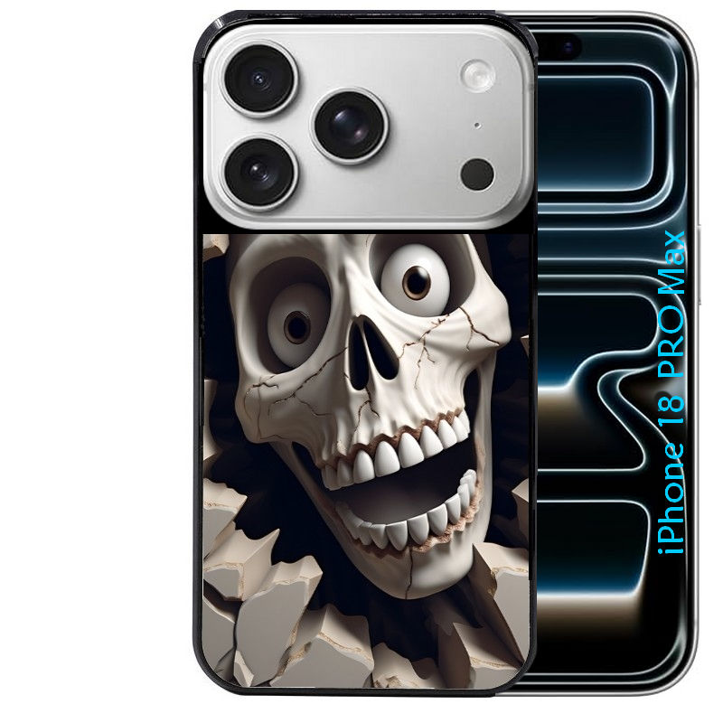 Coque pour Iphone 18 / PRO / PRO MAX / 18E mort squelette smile