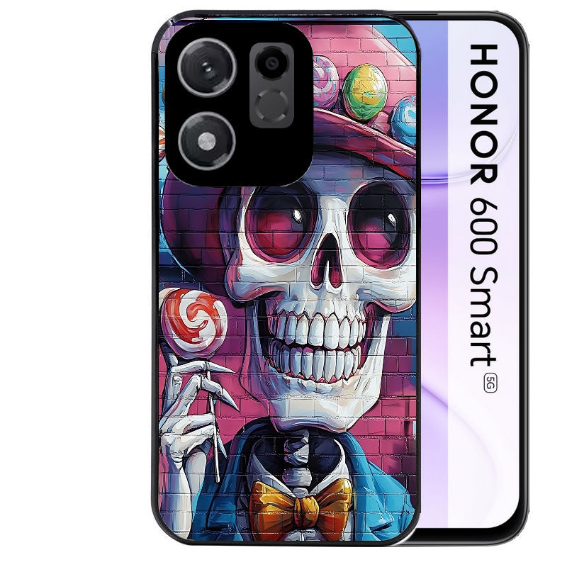 Coque pour Honor 600 SMART tete de mort tag