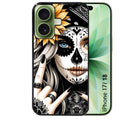 Coque pour Iphone 18 / PRO / PRO MAX / 18E tete de mort tatoo