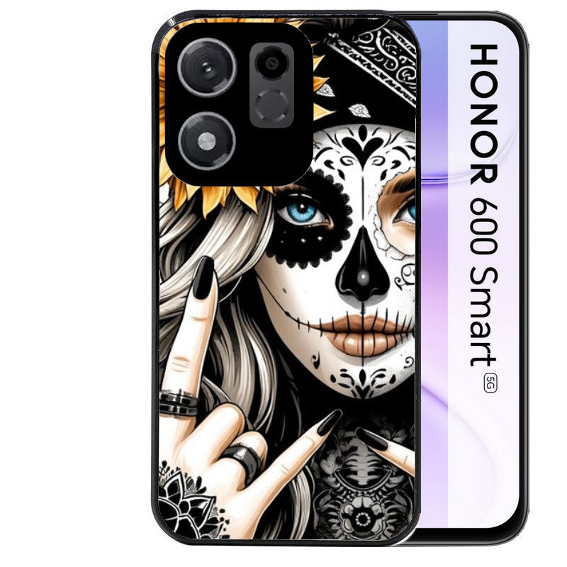 Coque pour Honor 600 SMART tete de mort tatoo