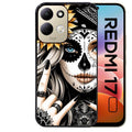 Coque pour Redmi 17 et 17C 4G 5G tete de mort tatoo