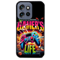 Coque noire taperso pour Moto Edge 60 et Neo Fusion Pro avec motif gamer life protection antichoc personnalisée