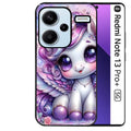 Coque noire taperso pour Redmi Note 13 PRO PLUS 5G avec motif licorne violette protection antichoc personnalisée
