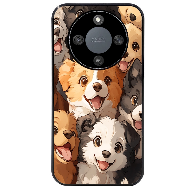 Coque noire taperso pour Magic 5 6 LITE et PRO avec motif chien smile protection antichoc personnalisée