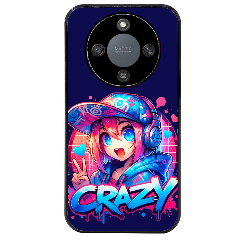 Coque noire taperso pour Magic 8 LITE et PRO avec motif anime crazy protection antichoc personnalisée