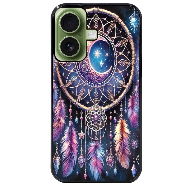Coque noire taperso pour Iphone 17 17E AIR MAX PRO avec motif dreamcatcher et lune protection antichoc personnalisée