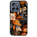 Coque noire taperso pour Moto Edge 60 et Neo Fusion Pro avec motif fleur automne protection antichoc personnalisée