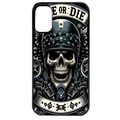 Coque noire taperso pour Moto E13 E14 E15 avec motif mort motard protection antichoc personnalisée
