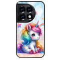 Coque noire taperso pour OnePlus 11 et 12 avec motif licorne et etoiles protection antichoc personnalisée