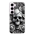 Coque taperso pour galaxy S21 et PLUS ULTRA FE avec motif tete de mort fleur protection antichoc personnalisée