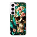 Coque taperso pour galaxy A05S A15 A25 A35 A55 avec motif tete de mort skull printemps protection antichoc personnalisée