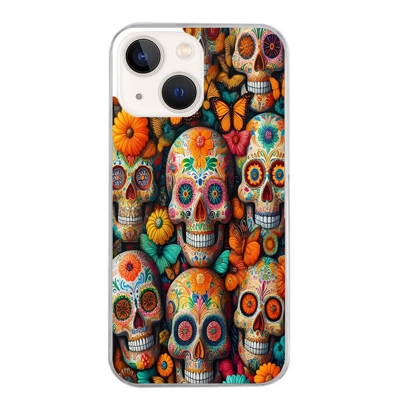 Coque taperso pour Iphone 12 et PRO MINI PRO MAX avec motif mort mexicaine papillon protection antichoc personnalisée